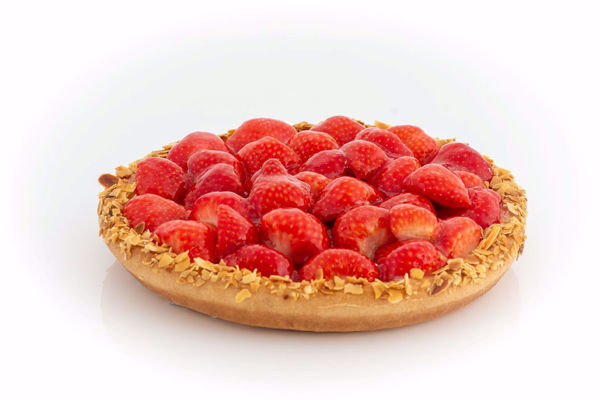 Afbeelding van Verse aardbeivlaai half