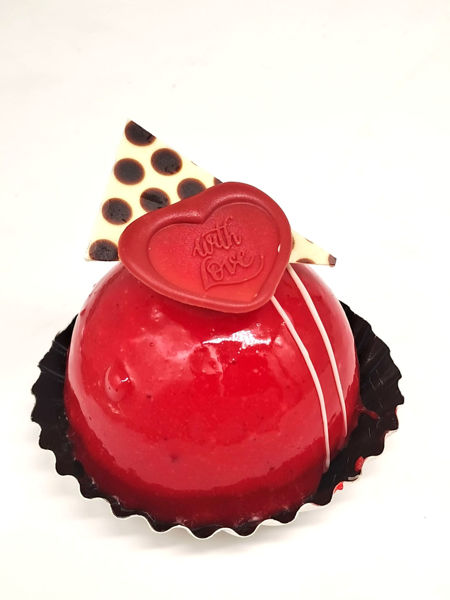 Afbeelding van Framboos Valentijnbombe